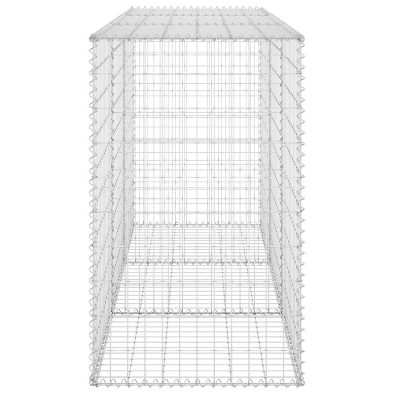 vidaXL horganyzott acél gabion fal fedéllel 200 x 60 x 100 cm