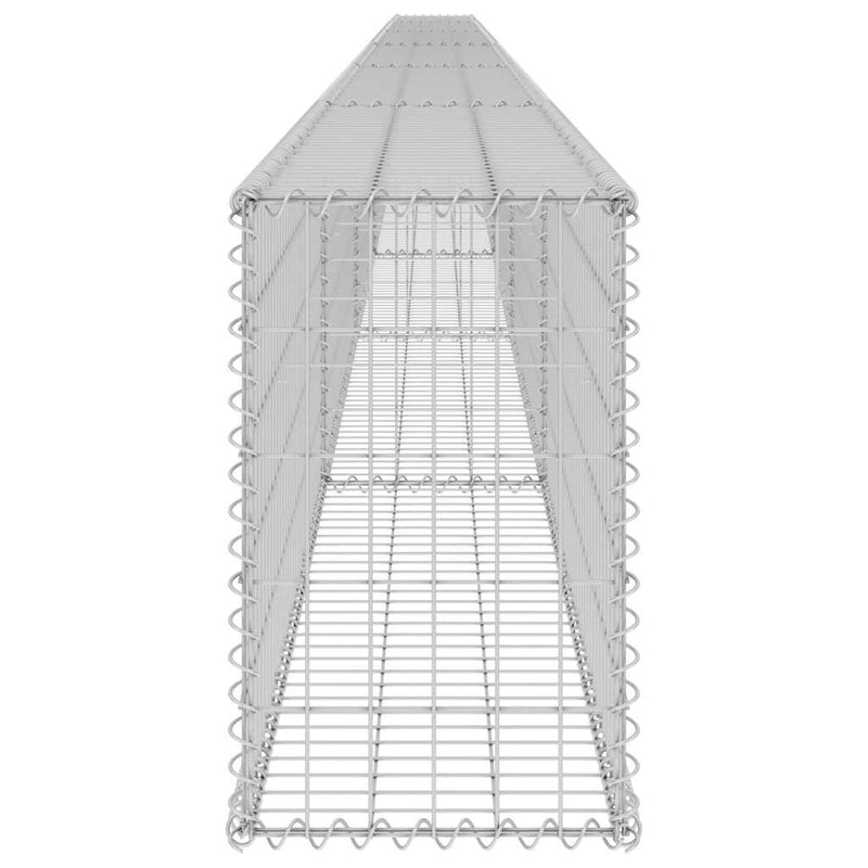 vidaXL horganyzott acél gabion fal fedéllel 900 x 30 x 50 cm