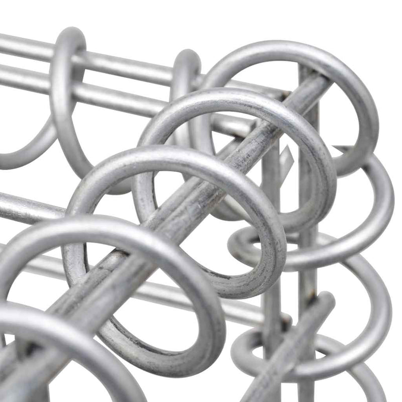 vidaXL horganyzott acél gabion fal fedéllel 900 x 30 x 50 cm