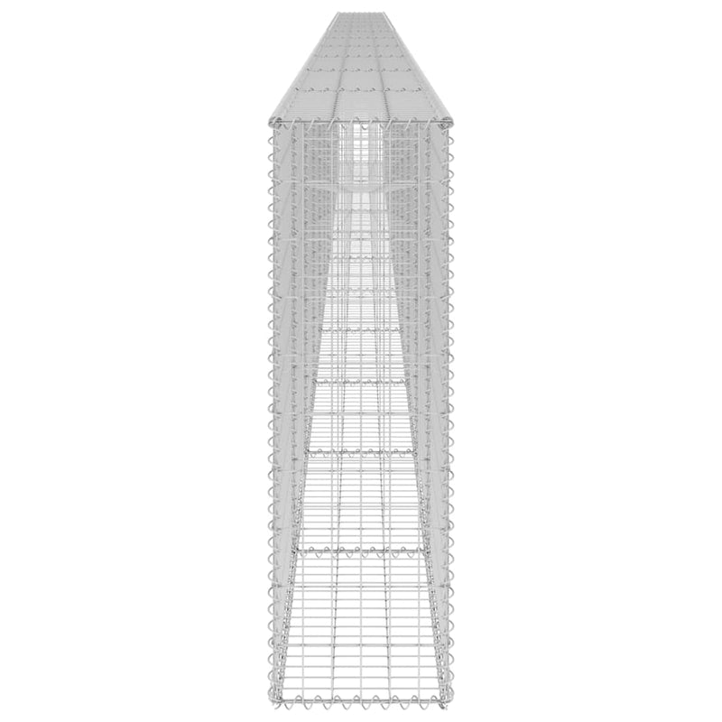 vidaXL horganyzott acél gabion fal fedéllel 900 x 30 x 100 cm