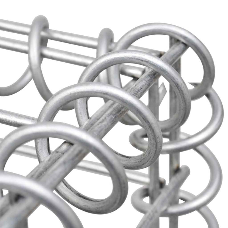 vidaXL horganyzott acél gabion fal fedéllel 900 x 30 x 100 cm