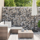 vidaXL horganyzott acél gabion fal fedéllel 900 x 30 x 200 cm