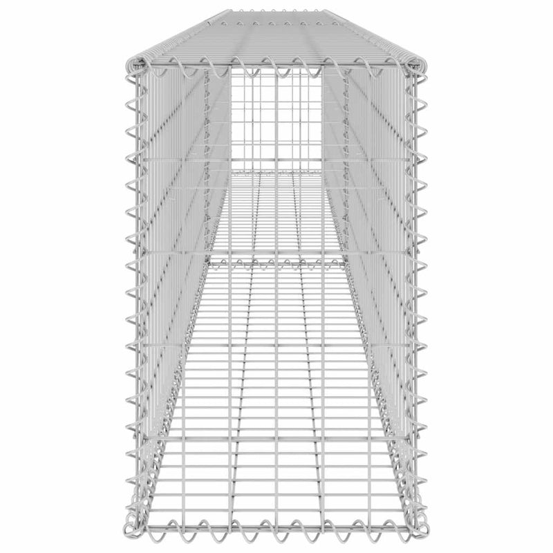 vidaXL horganyzott acél gabion fal fedéllel 300 x 30 x 50 cm