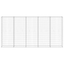 vidaXL horganyzott acél gabion fal fedéllel 300 x 30 x 150 cm