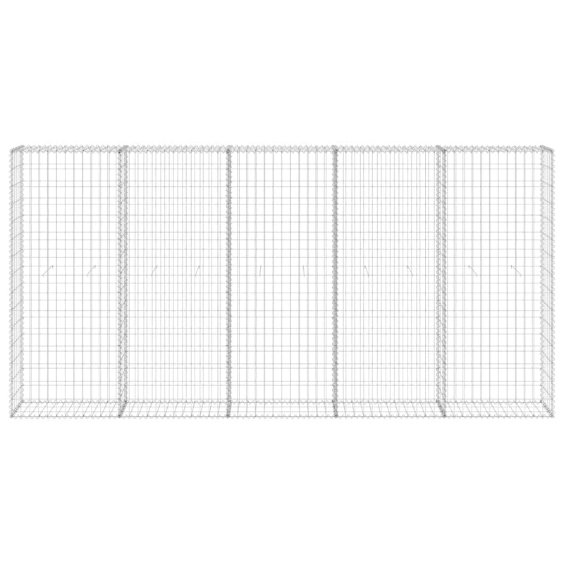 vidaXL horganyzott acél gabion fal fedéllel 300 x 30 x 150 cm