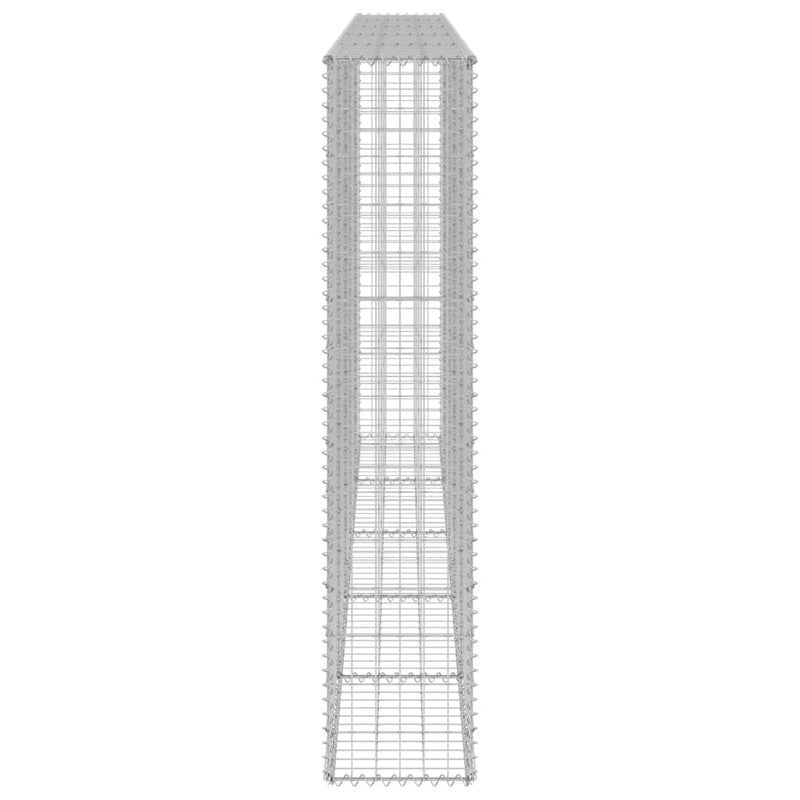 vidaXL horganyzott acél gabion fal fedéllel 300 x 30 x 150 cm