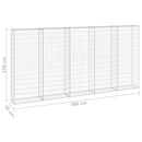 vidaXL horganyzott acél gabion fal fedéllel 300 x 30 x 150 cm