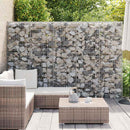 vidaXL horganyzott acél gabion fal fedéllel 300 x 30 x 200 cm