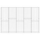 vidaXL horganyzott acél gabion fal fedéllel 300 x 30 x 200 cm