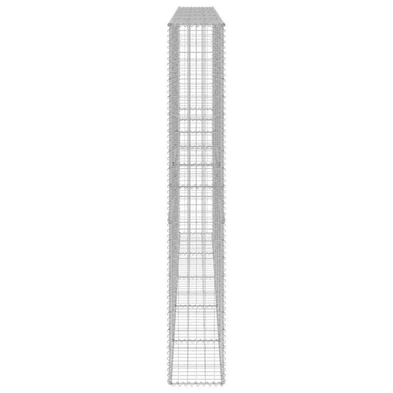 vidaXL horganyzott acél gabion fal fedéllel 300 x 30 x 200 cm