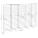 vidaXL horganyzott acél gabion fal fedéllel 300 x 30 x 200 cm