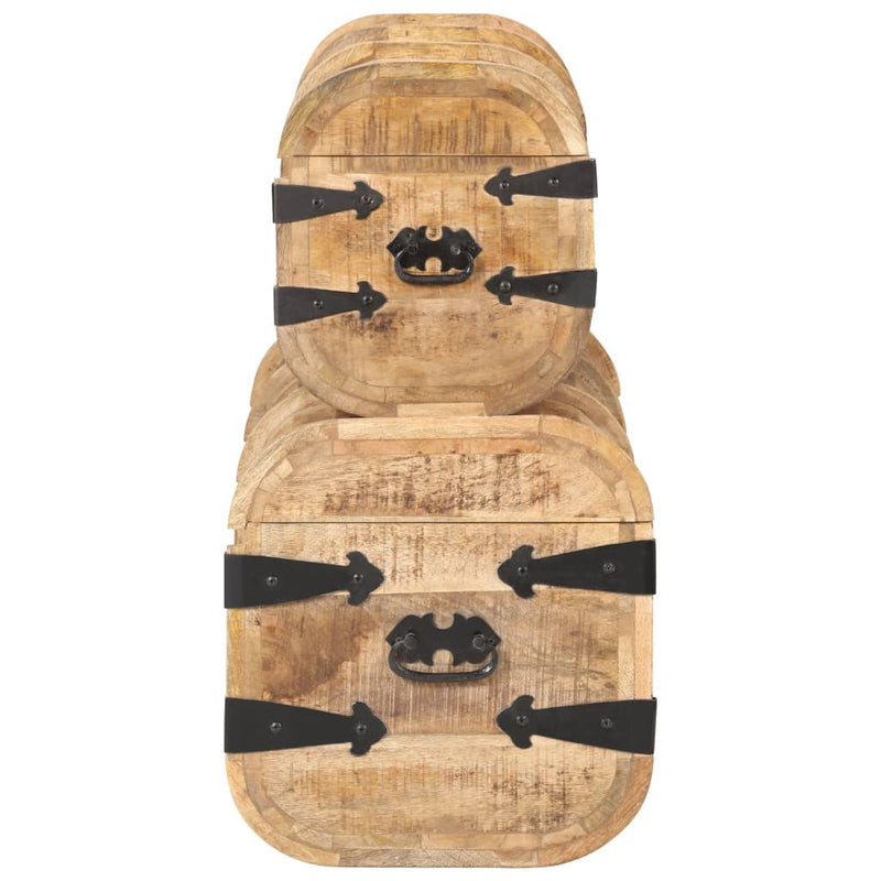 vidaXL 2 db tömör mangófa tárolóláda