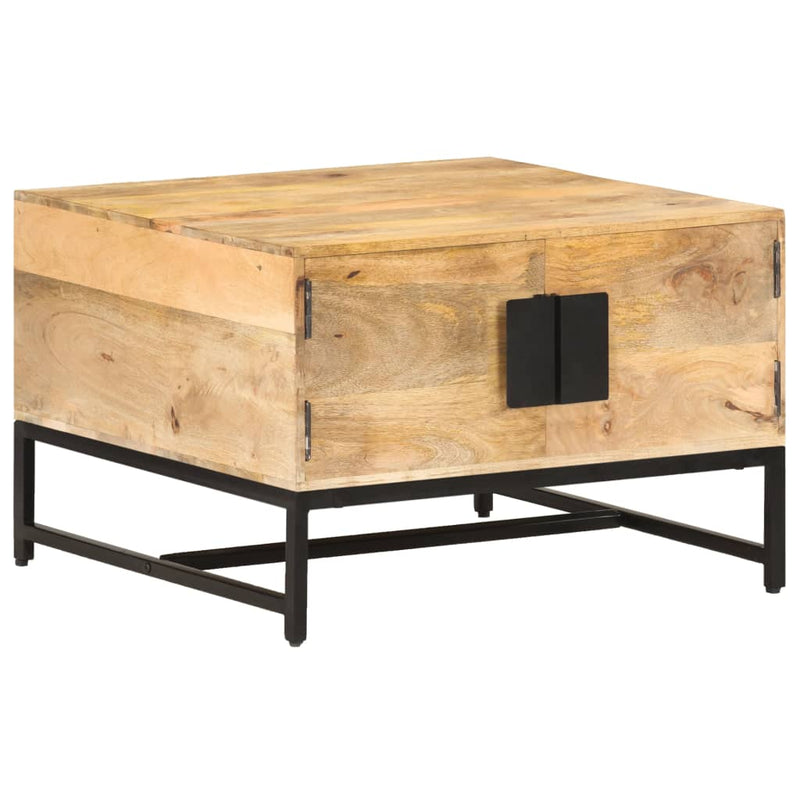 vidaXL tömör mangófa dohányzóasztal 67 x 67 x 45 cm