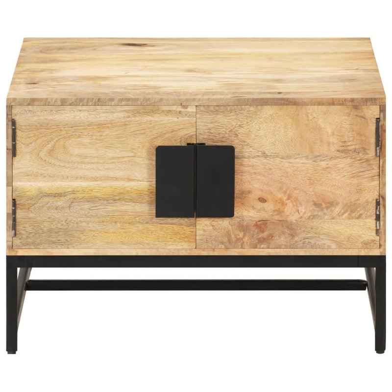 vidaXL tömör mangófa dohányzóasztal 67 x 67 x 45 cm
