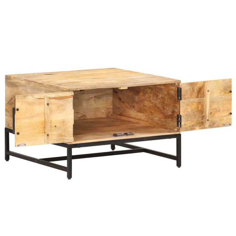 vidaXL tömör mangófa dohányzóasztal 67 x 67 x 45 cm