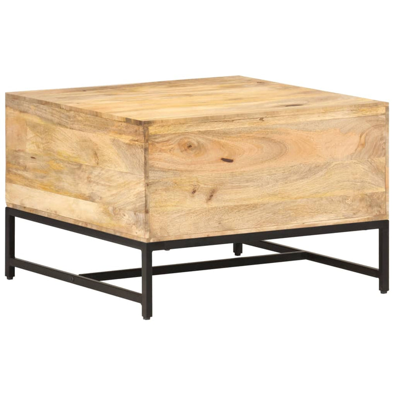 vidaXL tömör mangófa dohányzóasztal 67 x 67 x 45 cm
