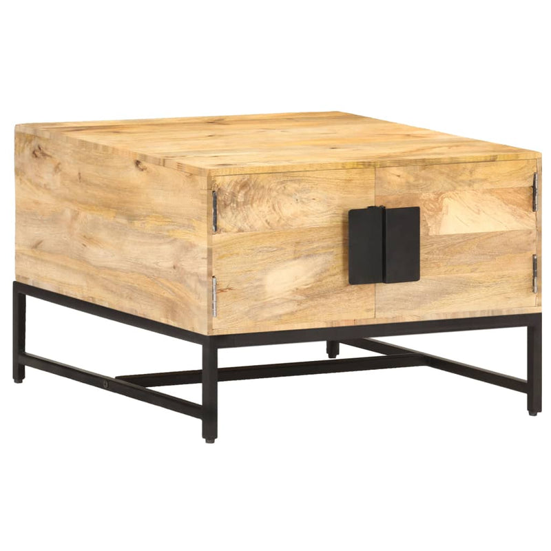 vidaXL tömör mangófa dohányzóasztal 67 x 67 x 45 cm