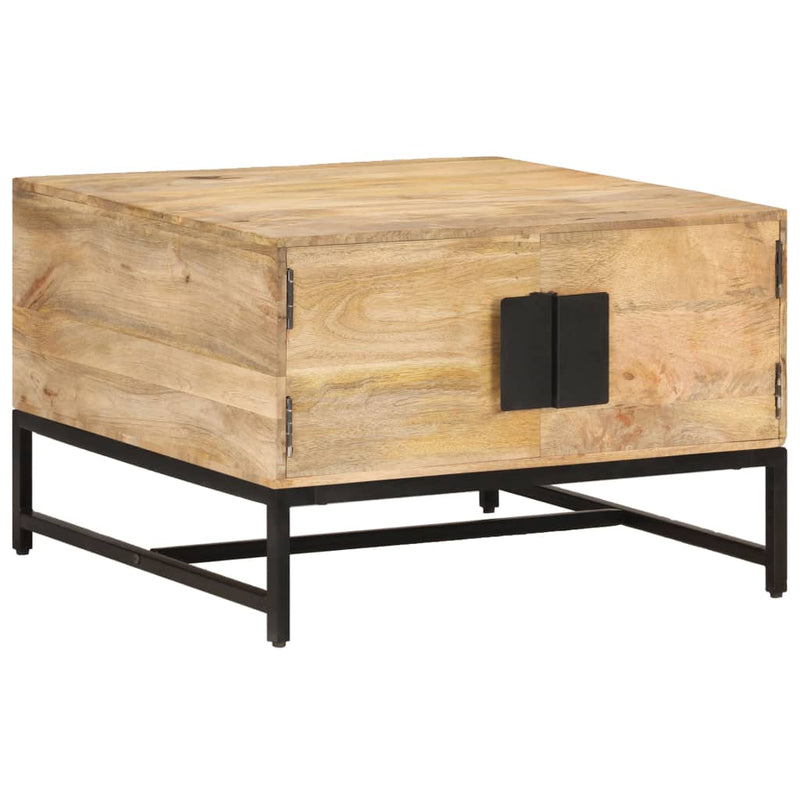 vidaXL tömör mangófa dohányzóasztal 67 x 67 x 45 cm