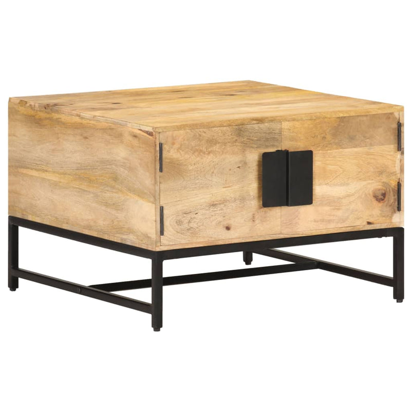 vidaXL tömör mangófa dohányzóasztal 67 x 67 x 45 cm