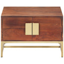 vidaXL mézbarna tömör akácfa dohányzóasztal 67 x 67 x 45 cm