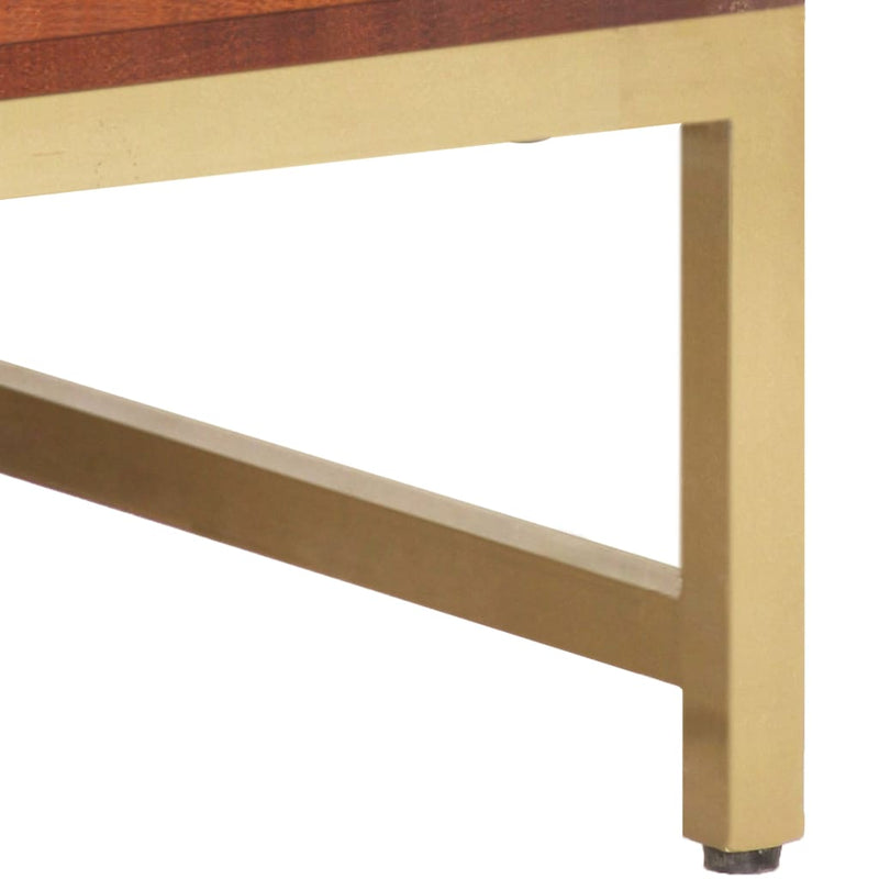 vidaXL mézbarna tömör akácfa dohányzóasztal 67 x 67 x 45 cm