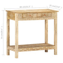 vidaXL tömör mangófa tálalóasztal 80 x 35 x 74 cm