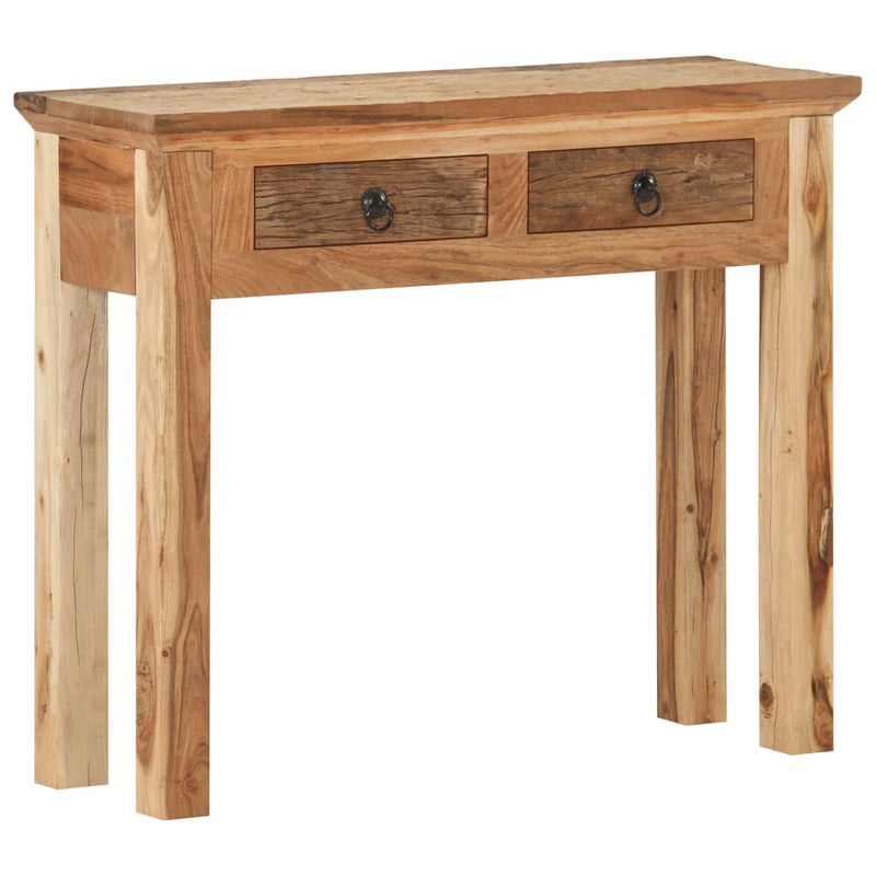 vidaXL tömör akácfa és újrahasznosított fa tálalóasztal 90,5x30x75 cm