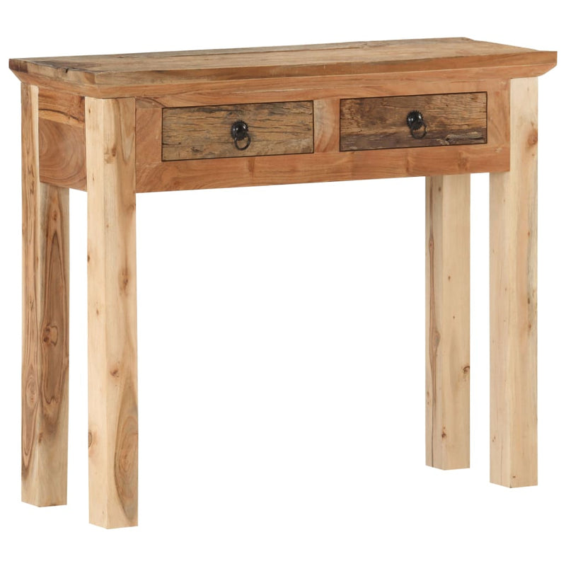 vidaXL tömör akácfa és újrahasznosított fa tálalóasztal 90,5x30x75 cm