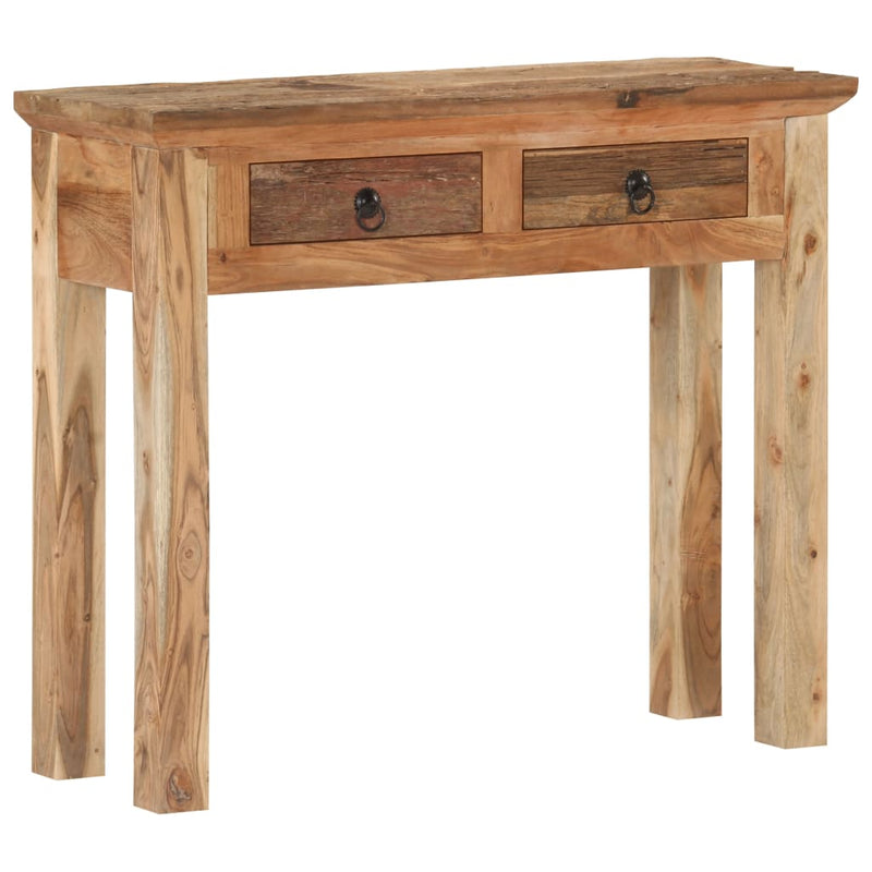 vidaXL tömör akácfa és újrahasznosított fa tálalóasztal 90,5x30x75 cm