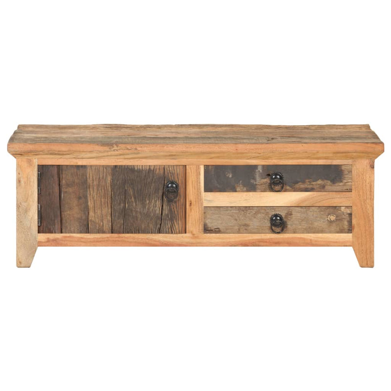 vidaXL tömör újrahasznosított fa dohányzóasztal 90 x 50 x 31 cm