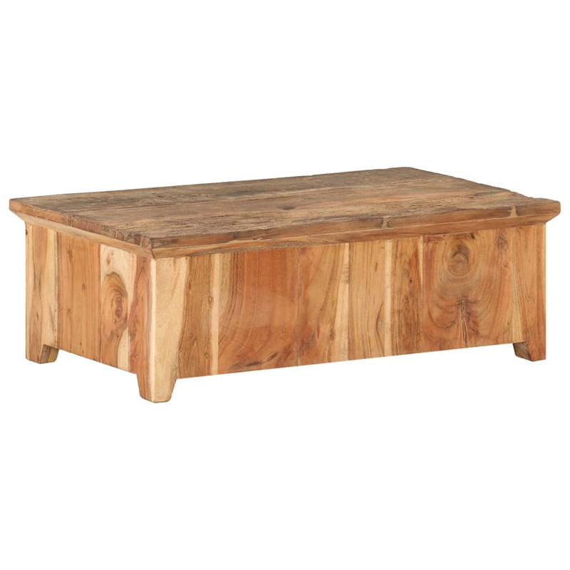 vidaXL tömör újrahasznosított fa dohányzóasztal 90 x 50 x 31 cm