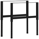 vidaXL 2 db fekete állítható fém munkapadváz 85 x (69-95,5) cm