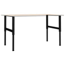 vidaXL 2 db fekete állítható fém munkapadváz 85 x (69-95,5) cm