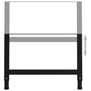 vidaXL 2 db fekete állítható fém munkapadváz 85 x (69-95,5) cm