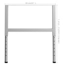 vidaXL 2 db szürke állítható fém munkapadváz 85 x (69-95,5) cm