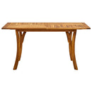 vidaXL tömör akácfa kerti asztal 150 x 90 x 75 cm