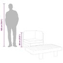 vidaXL 2 részes akácfa kerti ülőgarnitúra krémfehér párnákkal