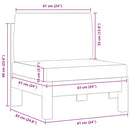 vidaXL 2 db tömör akácfa középső kanapé krémfehér párnákkal
