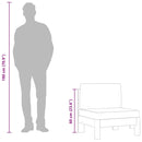 vidaXL 2 db tömör akácfa középső kanapé sötétszürke párnákkal