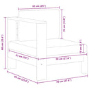 vidaXL krémfehér tömör akácfa középső kanapé 1 kartámasszal