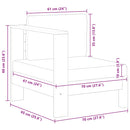 vidaXL sötétszürke tömör akácfa középső kanapé 1 kartámasszal