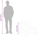 vidaXL sötétszürke tömör akácfa középső kanapé 1 kartámasszal