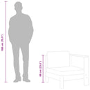 vidaXL krémfehér tömör akácfa középső kanapé 1 kartámasszal