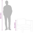 vidaXL sötétszürke tömör akácfa középső kanapé 1 kartámasszal