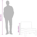 vidaXL tömör akácfa középső kanapé krémfehér párnákkal