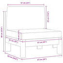 vidaXL tömör akácfa középső kanapé sötétszürke párnákkal