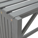 vidaXL szürke tömör akácfa kerti sarokpad ültetővel 117 cm