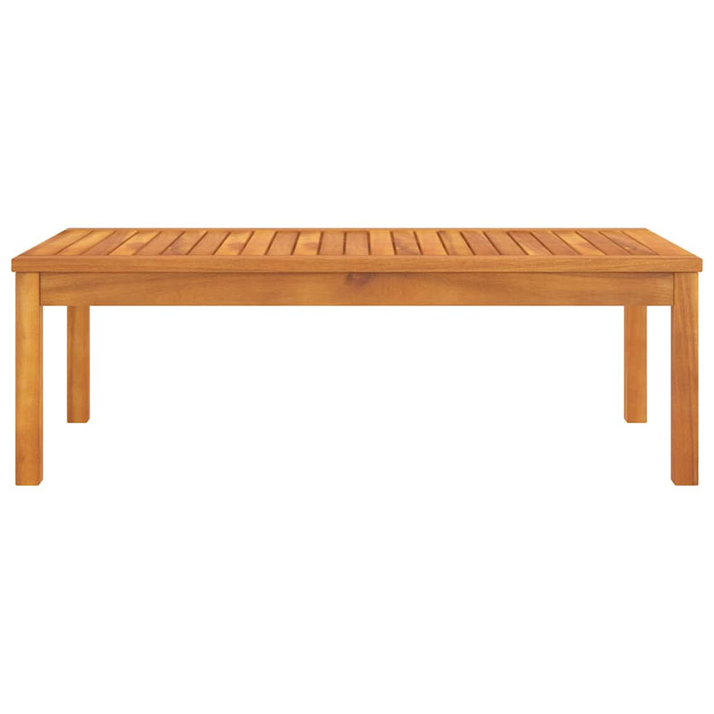 vidaXL tömör akácfa dohányzóasztal 100 x 50 x 33 cm
