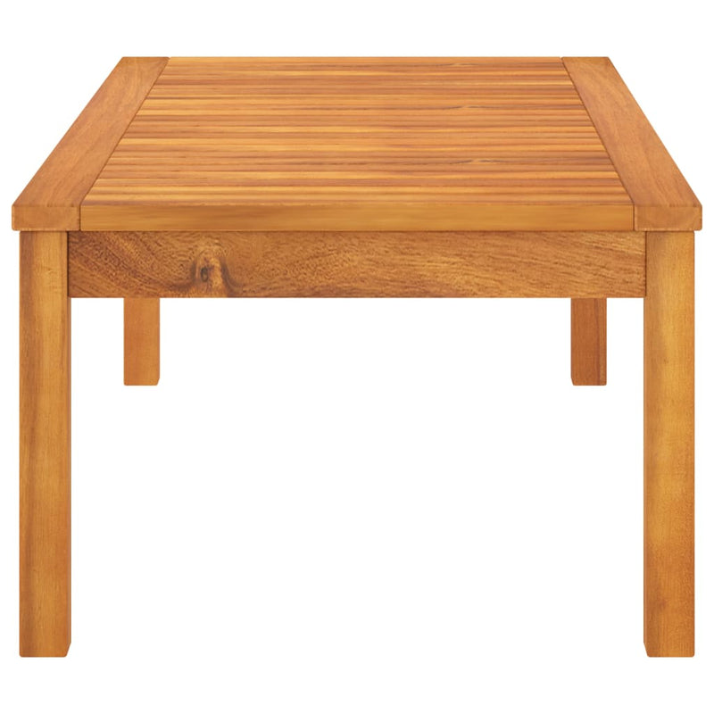vidaXL tömör akácfa dohányzóasztal 100 x 50 x 33 cm