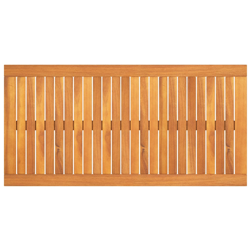 vidaXL tömör akácfa dohányzóasztal 100 x 50 x 33 cm